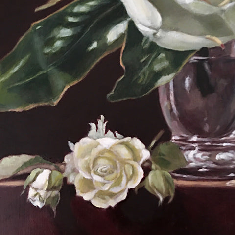 Magnolia and White Rose