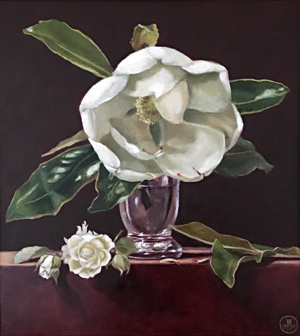 Magnolia and White Rose