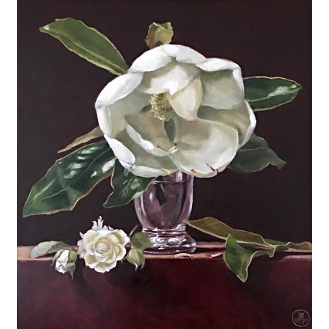 Magnolia and White Rose